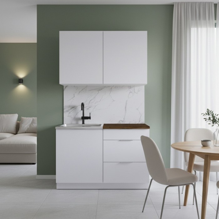 Набор корпусной мебели для кухни " Микс Топ-1" белый премиум/тунис