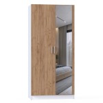 Шкаф для одежды МР-09 (580, 1 зеркало ) дуб крафт золотой