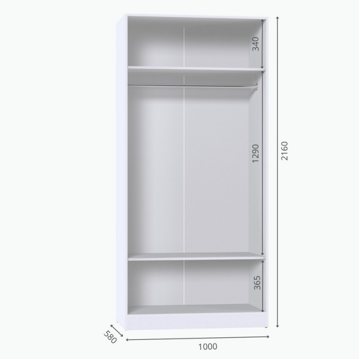 Шкаф для одежды МР-06 (580, 2 зеркала ) дуб крафт золотой